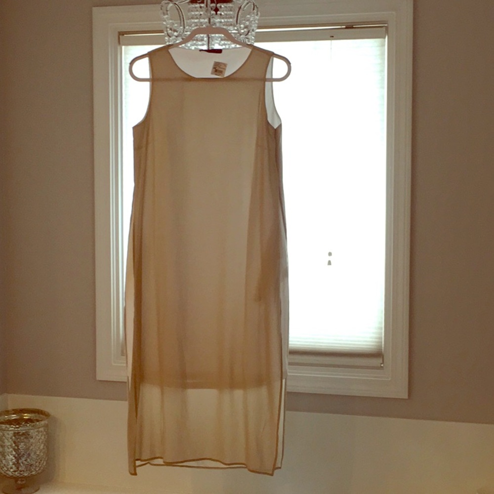 Fabiana Filippi Faye Layered Taupe Tunic Dress
